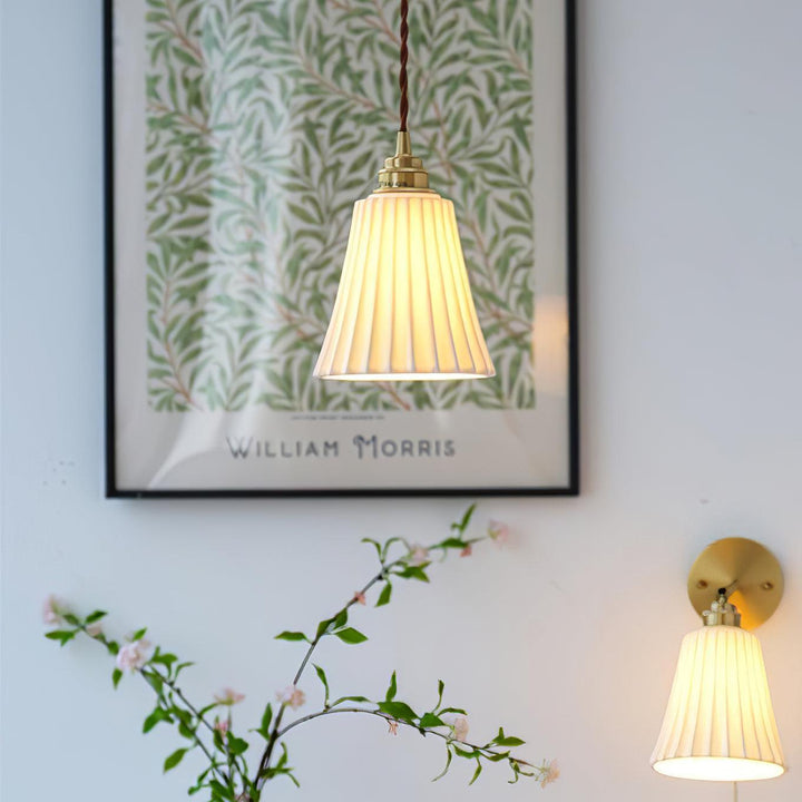 Rustic Ceramic Pendant Light - Hanging Lamp for Bathroom and Foyer | Vinlighting | Vinlighting