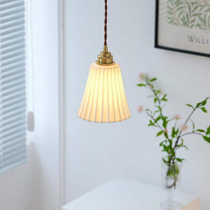 Rustic Ceramic Pendant Light - Hanging Lamp for Bathroom and Foyer | Vinlighting | Vinlighting