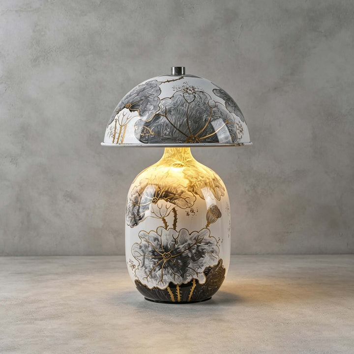 Ruvina Table Lamp | Wabi-Sabi Ceramic Ink Landscape Lighting
