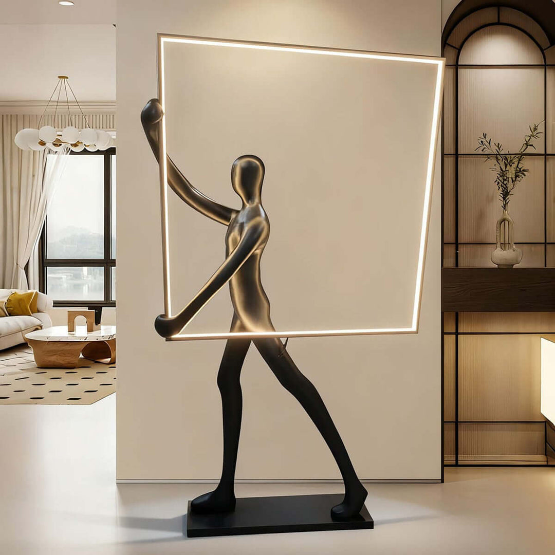 Rynza Sculptural Floor Lamp – Abstract Art Deco Floor Lamp