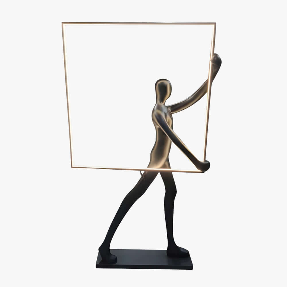 Rynza Sculptural Floor Lamp – Abstract Art Deco Floor Lamp