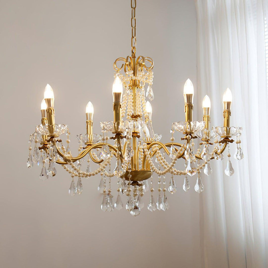 Safavie Chandelier – Crystal Brass Light for Living Room Decor | Vinlighting