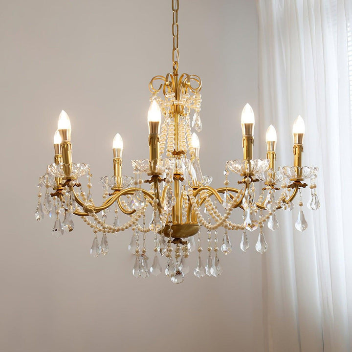 Safavie Chandelier – Crystal Brass Light for Living Room Decor | Vinlighting
