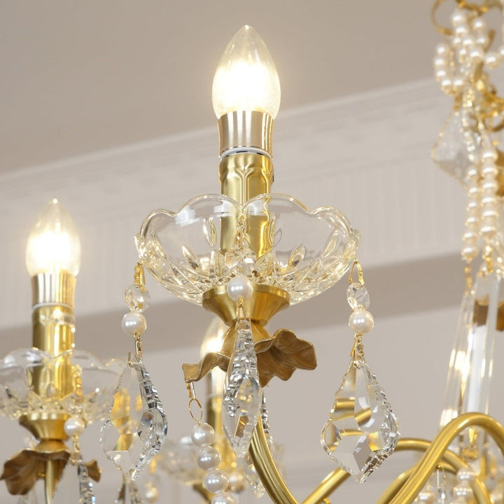 Safavie Chandelier – Crystal Brass Light for Living Room Decor | Vinlighting