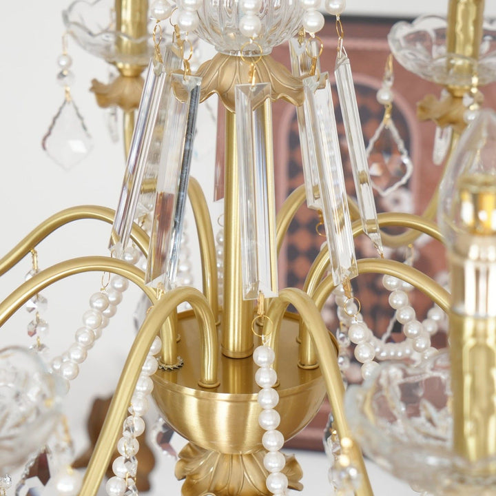 Safavie Chandelier – Crystal Brass Light for Living Room Decor | Vinlighting