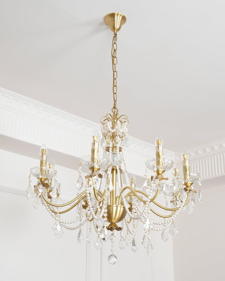 Safavie Chandelier – Crystal Brass Light for Living Room Decor | Vinlighting