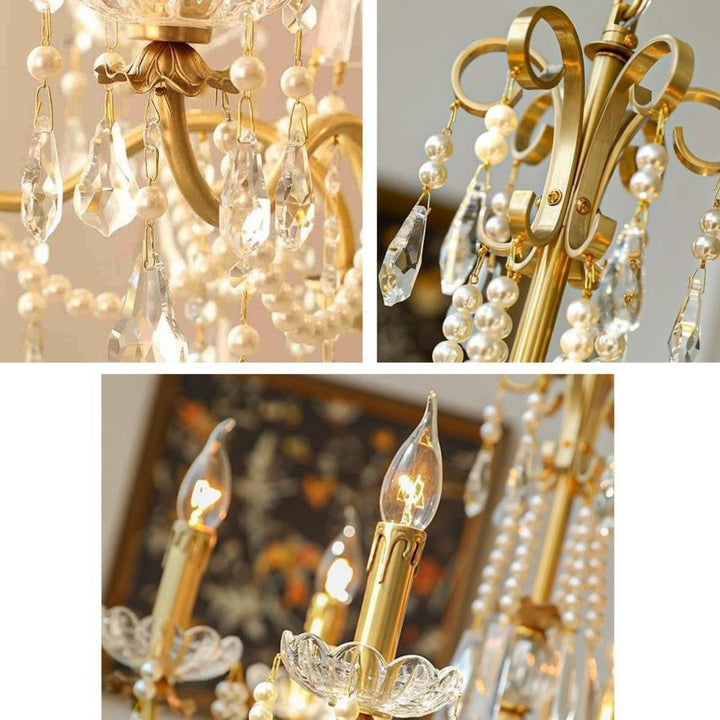 Safavie Chandelier – Crystal Brass Light for Living Room Decor | Vinlighting