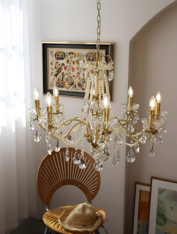 Safavie Chandelier – Crystal Brass Light for Living Room Decor | Vinlighting