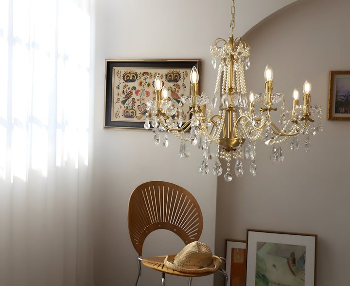 Safavie Chandelier – Crystal Brass Light for Living Room Decor | Vinlighting