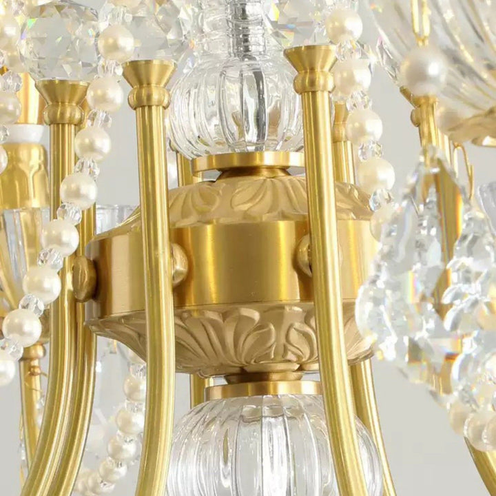Safavie Chandelier – Crystal Brass Light for Living Room Decor | Vinlighting