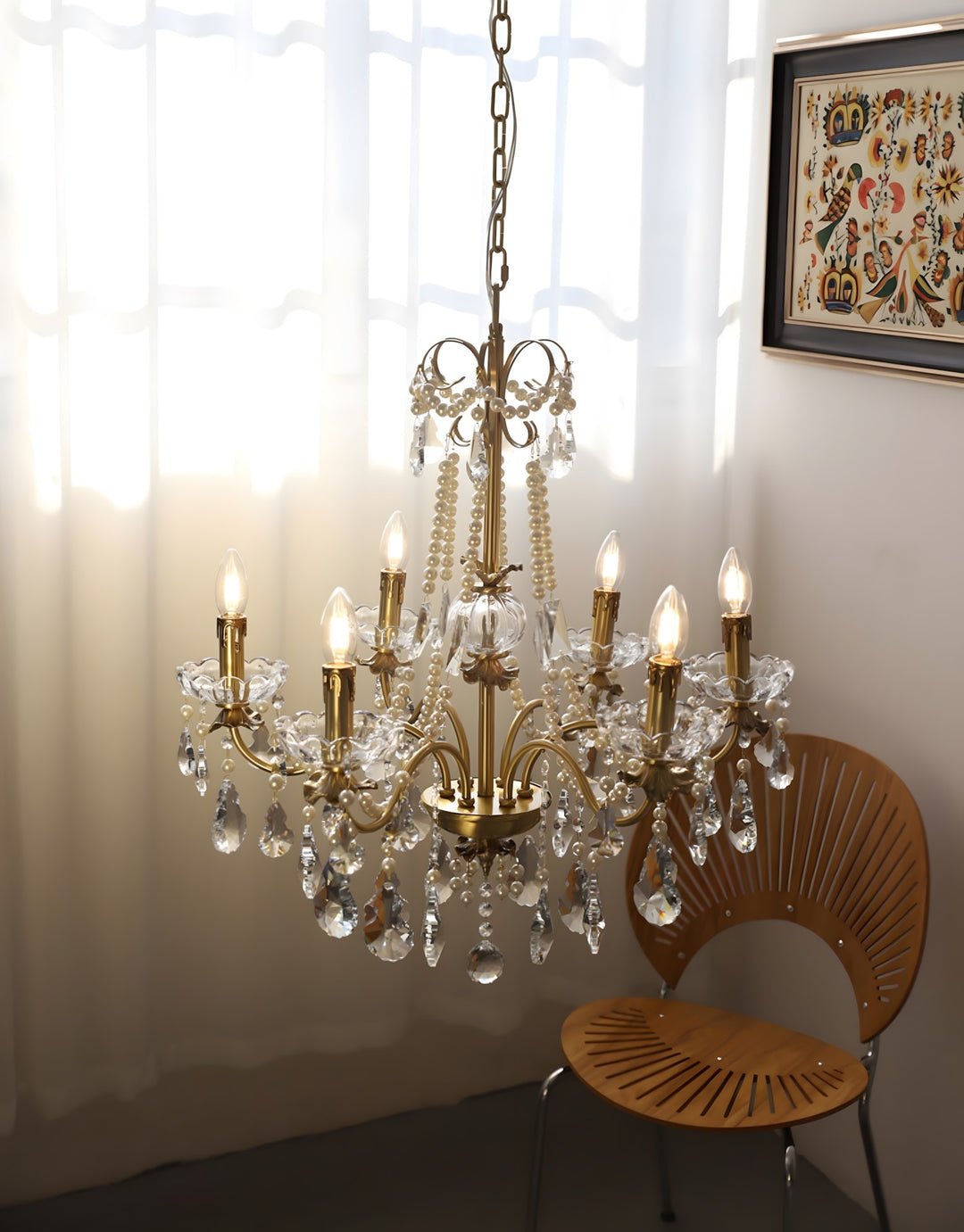 Safavie Chandelier – Crystal Brass Light for Living Room Decor | Vinlighting