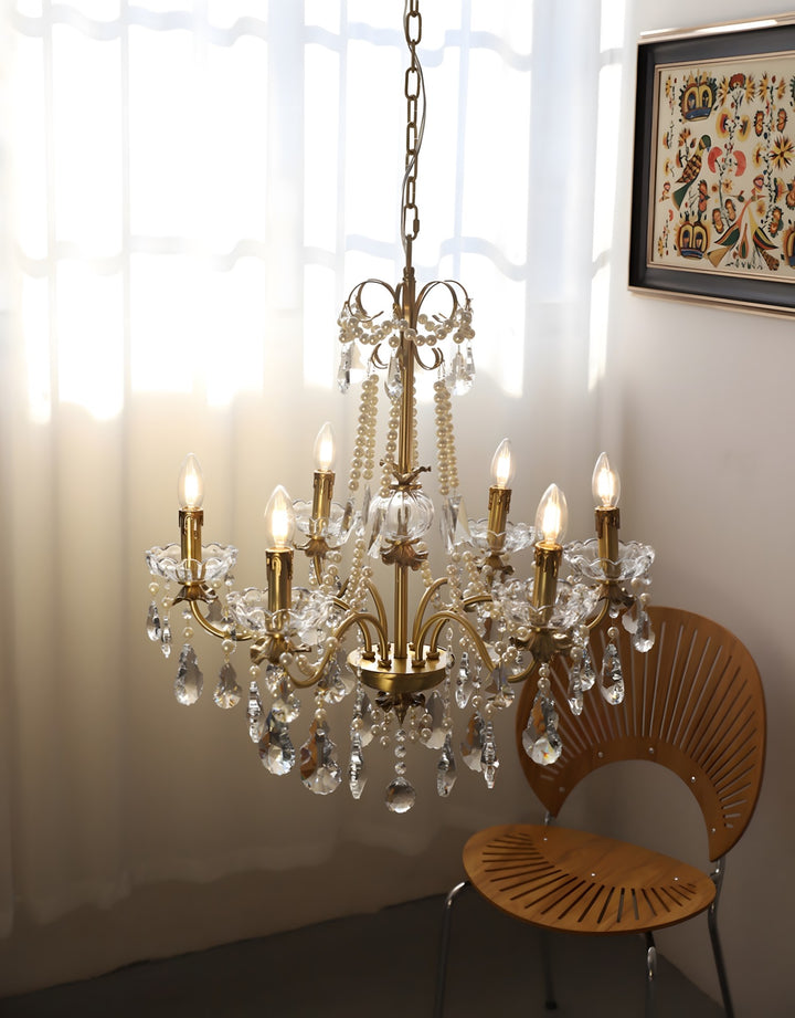Safavie Chandelier – Crystal Brass Light for Living Room Decor | Vinlighting