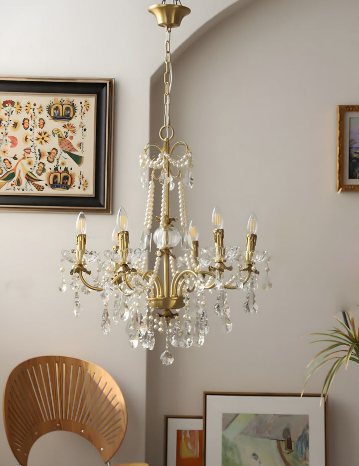 Safavie Chandelier – Crystal Brass Light for Living Room Decor | Vinlighting