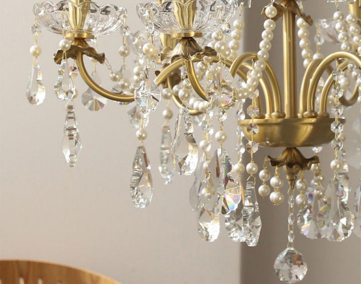 Safavie Chandelier – Crystal Brass Light for Living Room Decor | Vinlighting