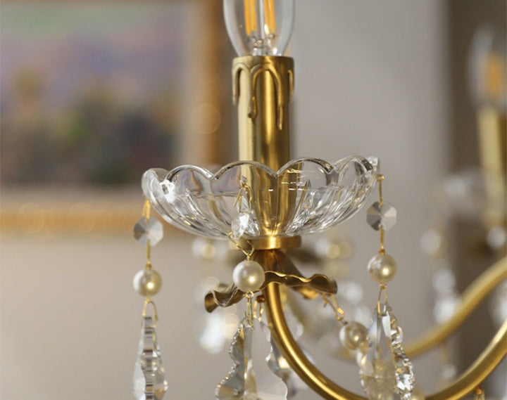 Safavie Chandelier – Crystal Brass Light for Living Room Decor | Vinlighting