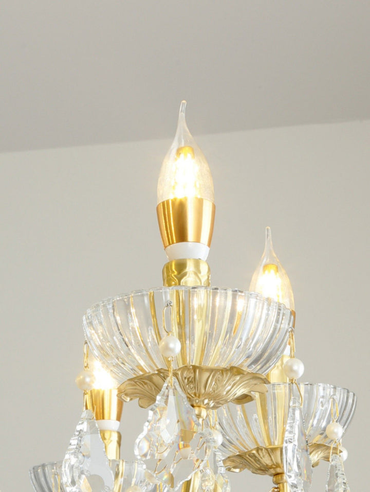 Safavie Chandelier – Crystal Brass Light for Living Room Decor | Vinlighting