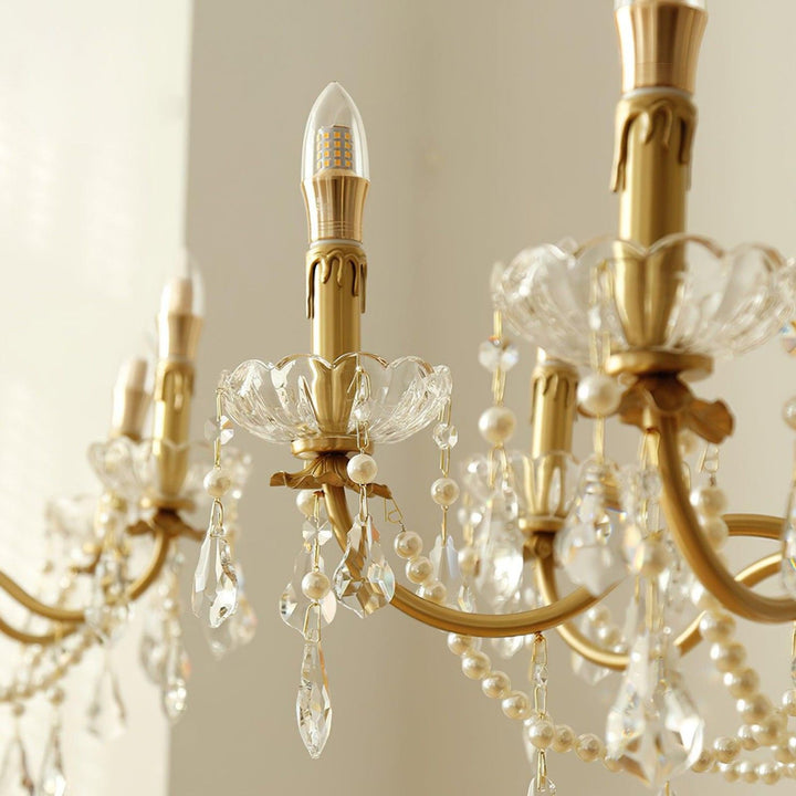 Safavie Chandelier – Crystal Brass Light for Living Room Decor | Vinlighting