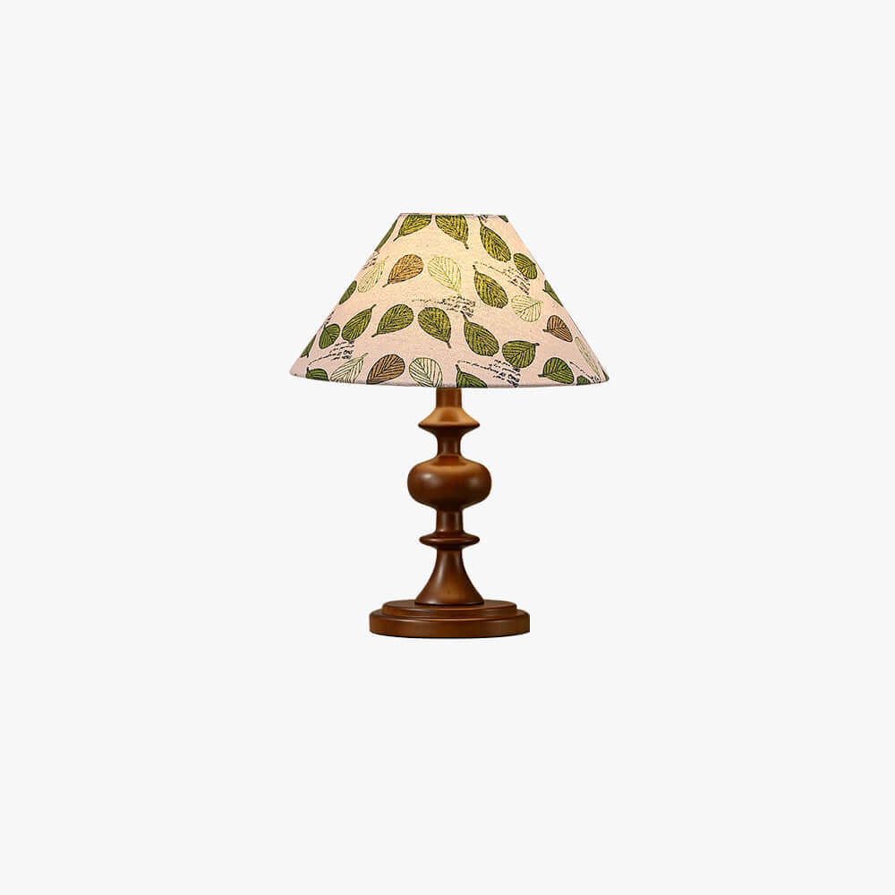 Salin Table Lamp – Nordic Retro Printed Fabric Bedside Lamp