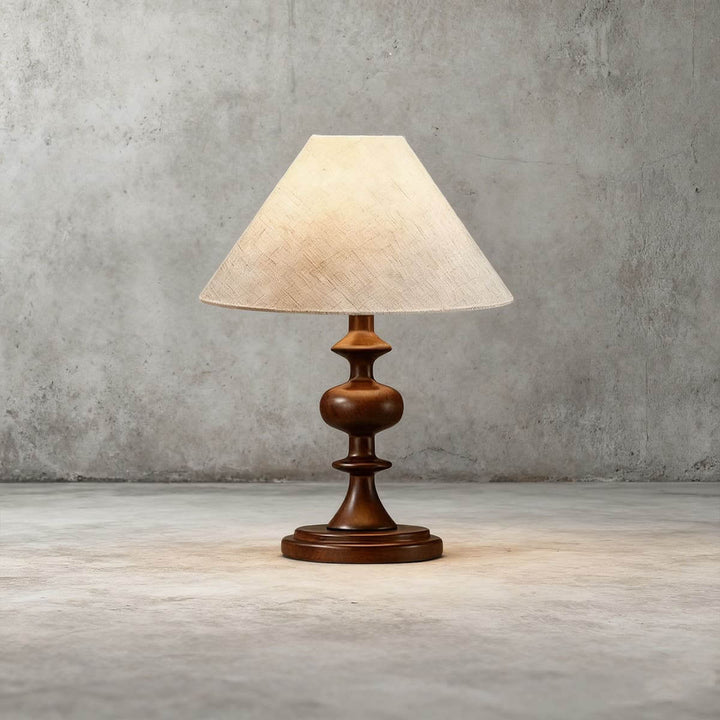 Salin Table Lamp – Nordic Retro Printed Fabric Bedside Lamp
