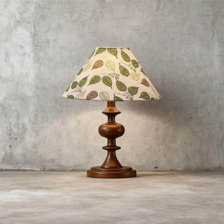 Salin Table Lamp – Nordic Retro Printed Fabric Bedside Lamp