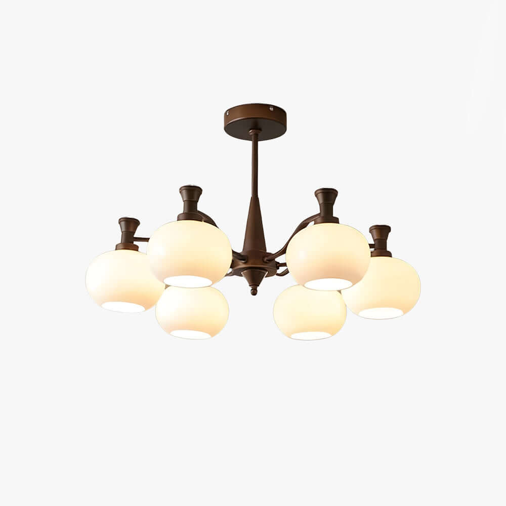 Saliro Chandelier – French Cream Glass Dining Light – Vinlighting