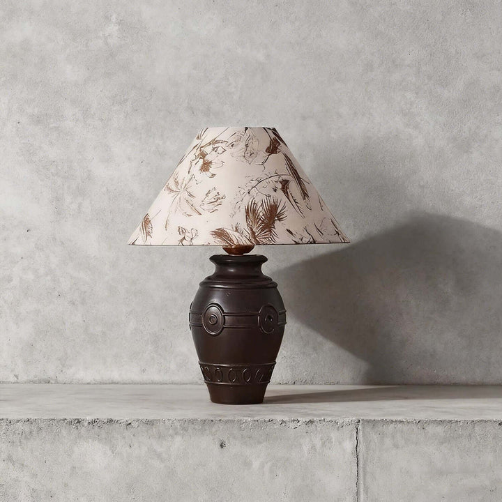 Sarivo Table Lamp – Vintage Wabi-sabi Wood & Fabric Lamp