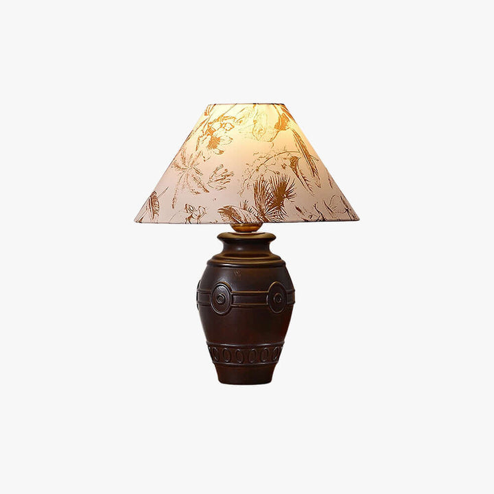 Sarivo Table Lamp – Vintage Wabi-sabi Wood & Fabric Lamp