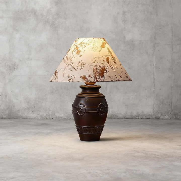 Sarivo Table Lamp – Vintage Wabi-sabi Wood & Fabric Lamp