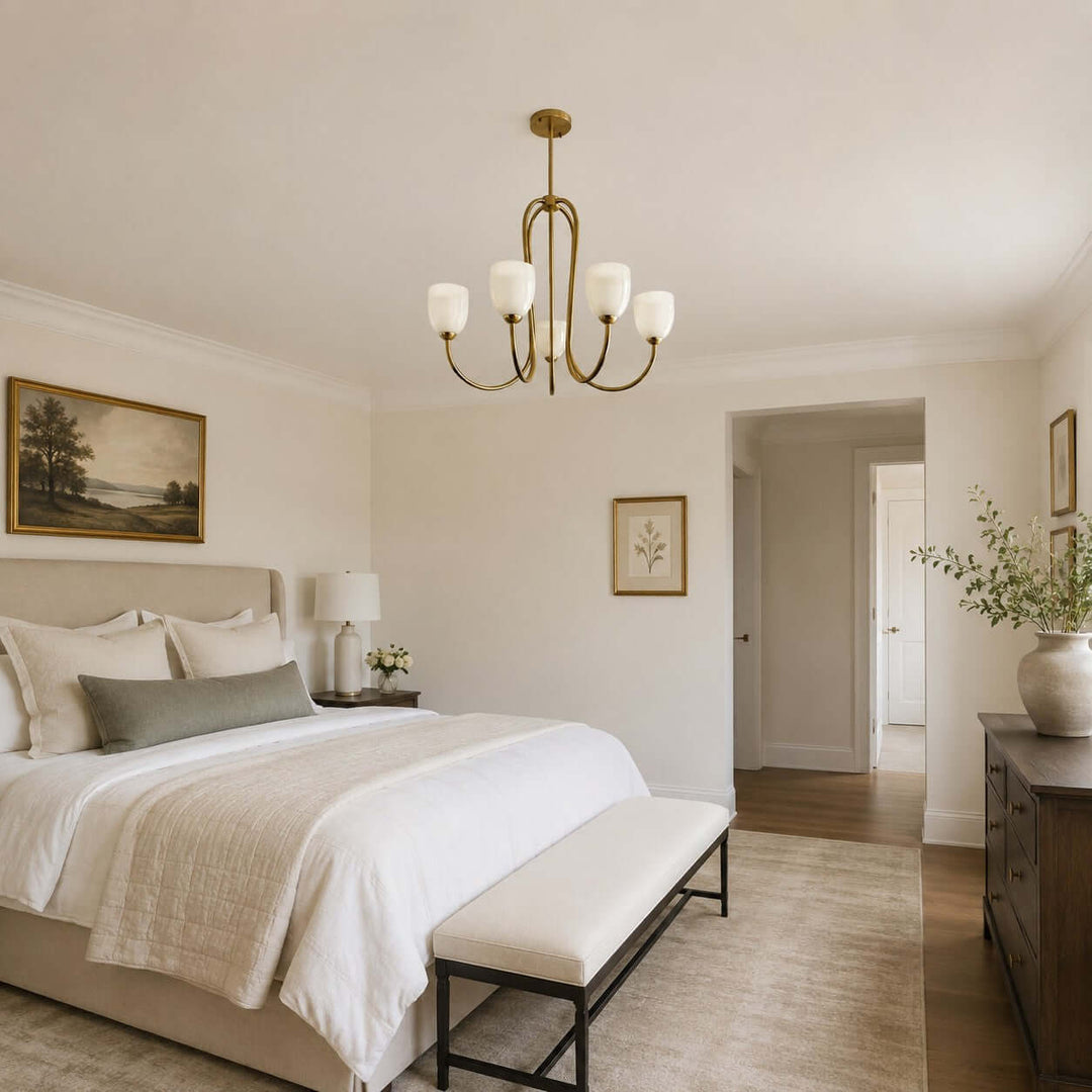 Savira Chandelier – American Glass Bedroom Chandelier Elegant Design | Vinlighting
