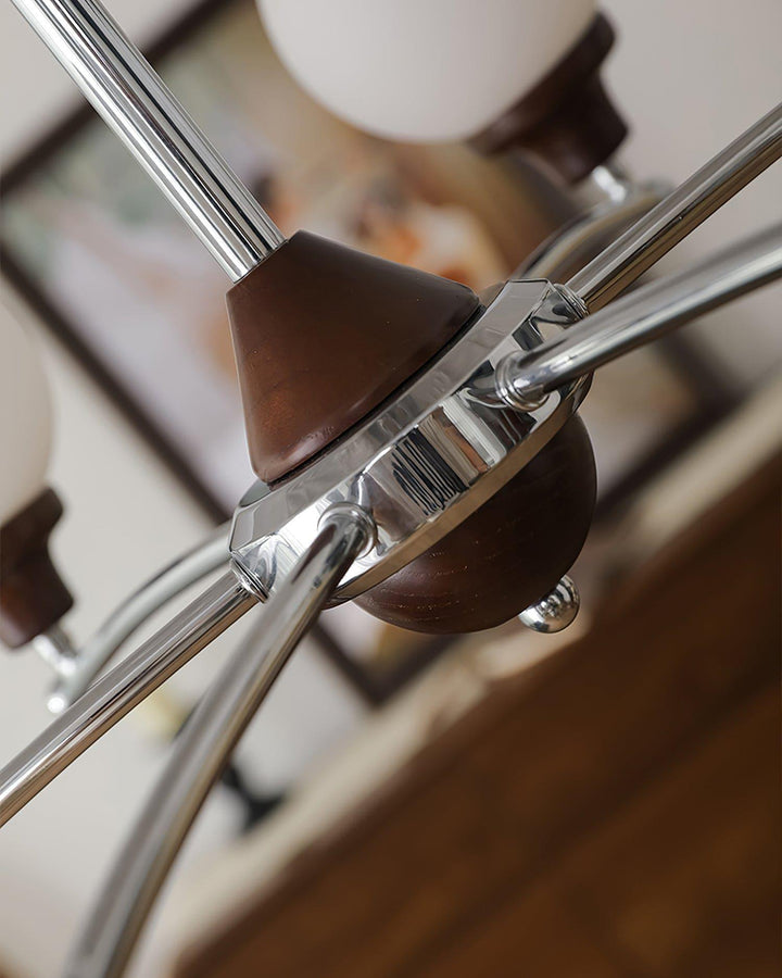 Sciolari Chandelier | Vintage Walnut & Glass Branch Lighting | Vinlighting | Vinlighting