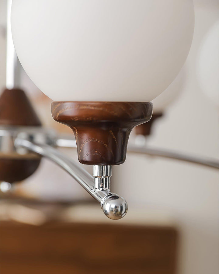 Sciolari Chandelier | Vintage Walnut & Glass Branch Lighting | Vinlighting | Vinlighting