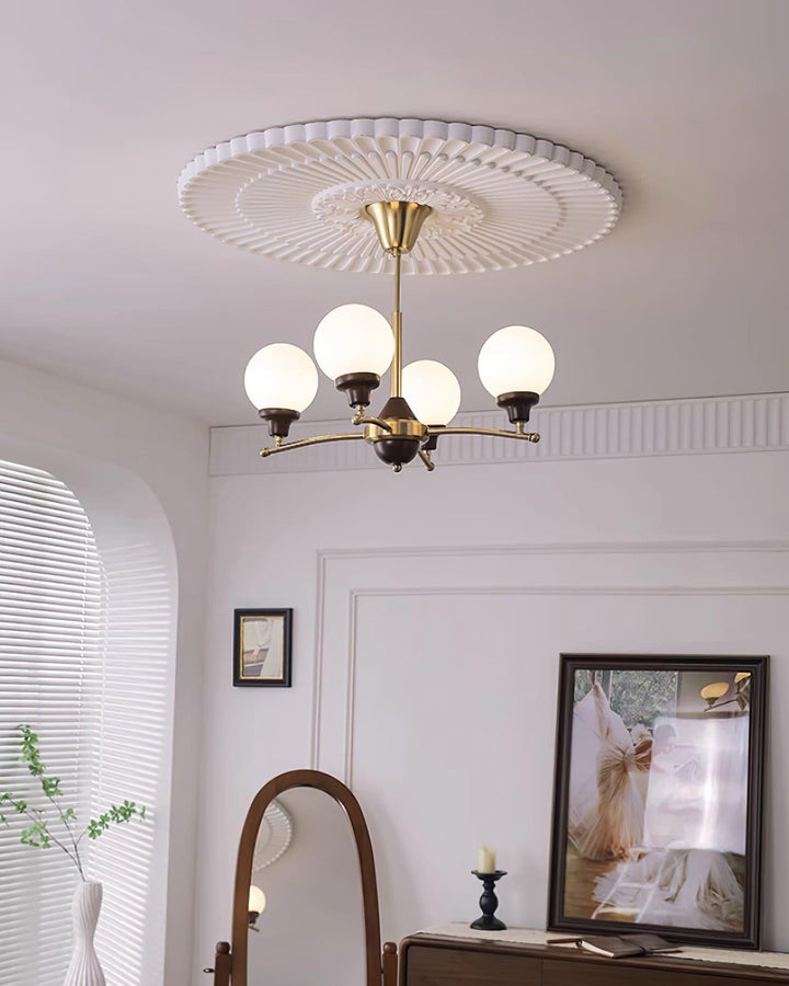 Sciolari Chandelier | Vintage Walnut & Glass Branch Lighting | Vinlighting | Vinlighting