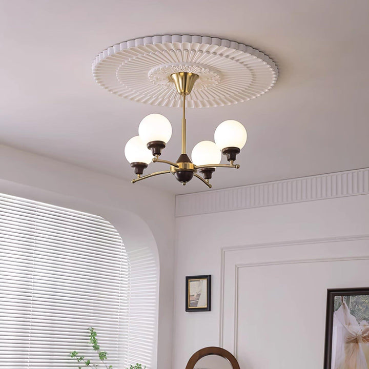 Sciolari Chandelier | Vintage Walnut & Glass Branch Lighting | Vinlighting | Vinlighting