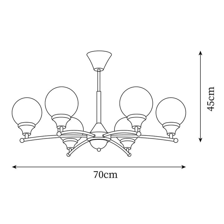 Sciolari Chandelier | Vintage Walnut & Glass Branch Lighting | Vinlighting | Vinlighting