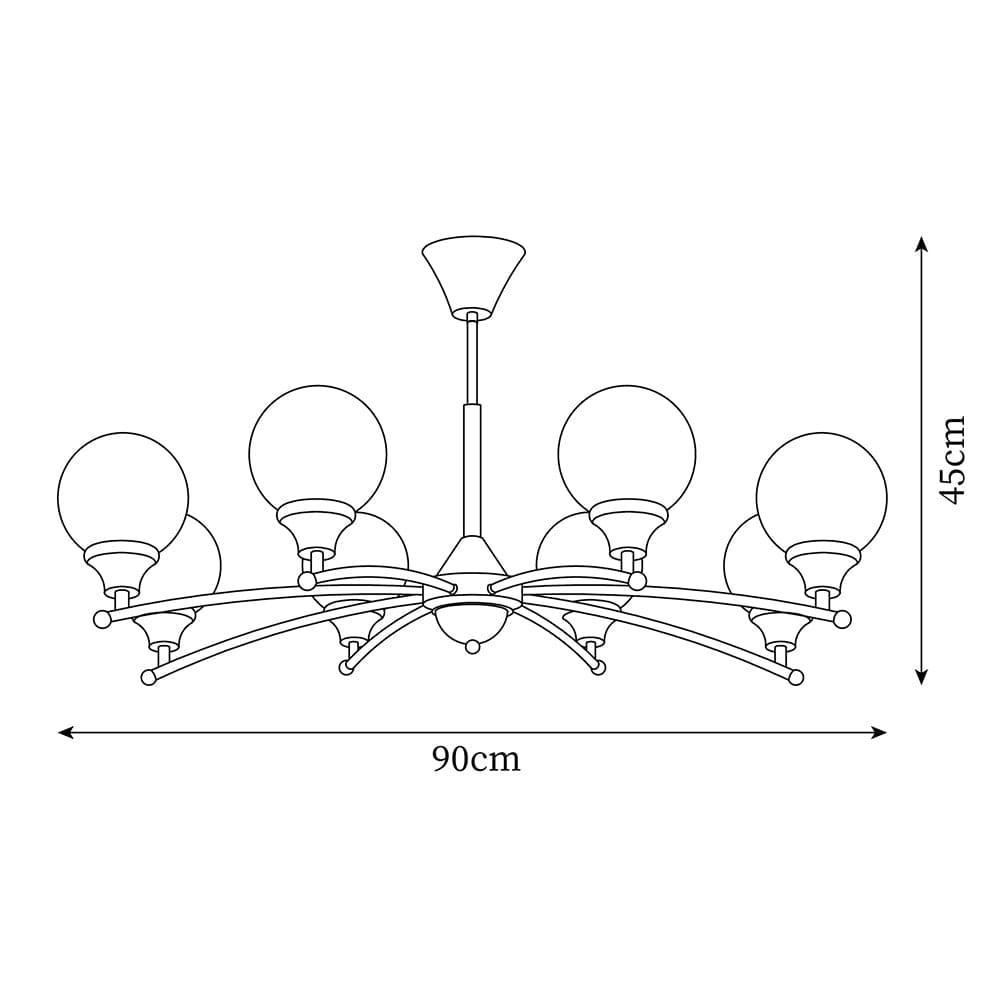 Sciolari Chandelier | Vintage Walnut & Glass Branch Lighting | Vinlighting | Vinlighting
