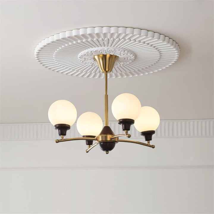 Sciolari Chandelier | Vintage Walnut & Glass Branch Lighting | Vinlighting | Vinlighting