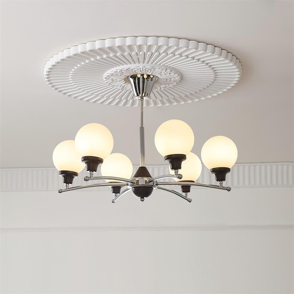 Sciolari Chandelier | Vintage Walnut & Glass Branch Lighting | Vinlighting | Vinlighting