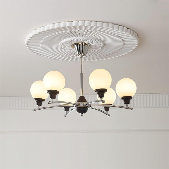 Sciolari Chandelier | Vintage Walnut & Glass Branch Lighting | Vinlighting | Vinlighting