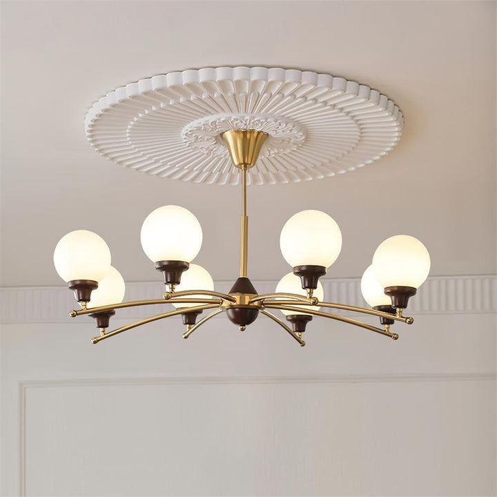 Sciolari Chandelier | Vintage Walnut & Glass Branch Lighting | Vinlighting | Vinlighting