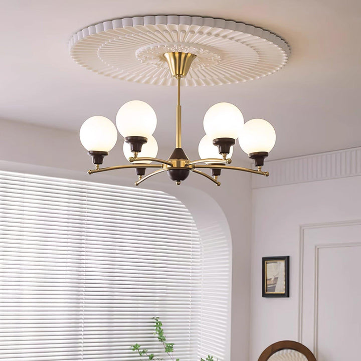 Sciolari Chandelier | Vintage Walnut & Glass Branch Lighting | Vinlighting | Vinlighting
