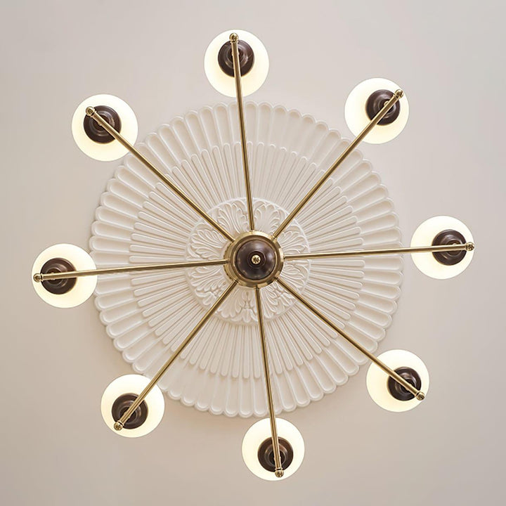 Sciolari Chandelier | Vintage Walnut & Glass Branch Lighting | Vinlighting | Vinlighting