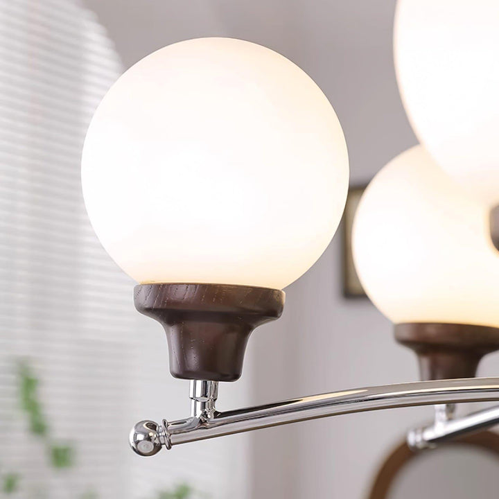 Sciolari Chandelier | Vintage Walnut & Glass Branch Lighting | Vinlighting | Vinlighting