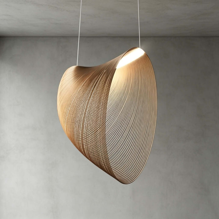 Sculptural Wood Pendant Light for Dining and Living Rooms | Vinlighting