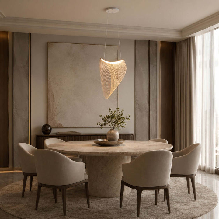 Sculptural Wood Pendant Light for Dining and Living Rooms | Vinlighting