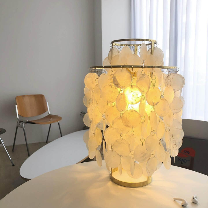Sea Shell Fun 1TM Table Lamp | Modern Vintage Gold Designer Lamp | Vinlighting | Vinlighting