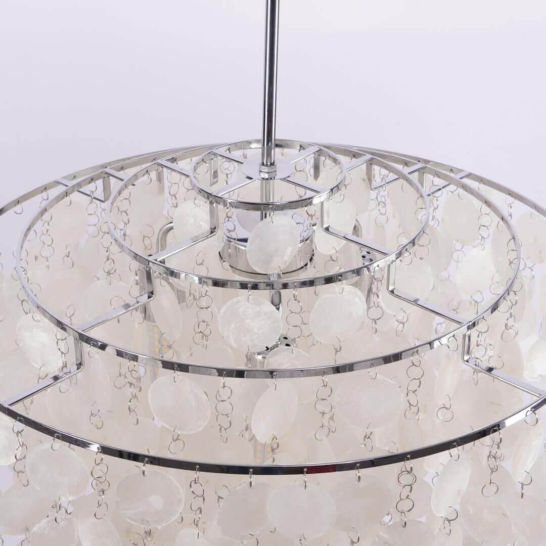 Sea-shell FUN DM Suspension Lamp | Chrome & Shell Disc Lighting ...