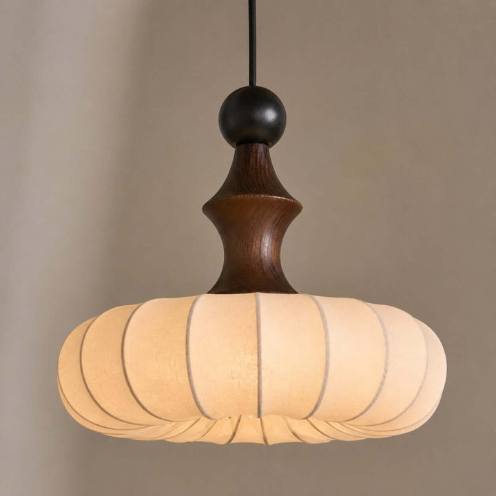 Senna Pendant Light - Japanese Bedside Silk Lantern Shade Light | Vinlighting