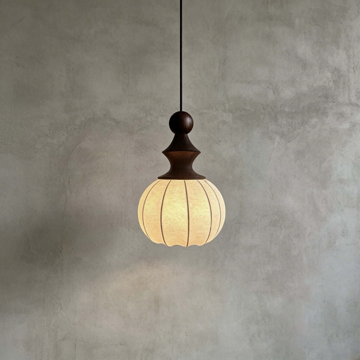 Senna Pendant Light - Japanese Bedside Silk Lantern Shade Light | Vinlighting