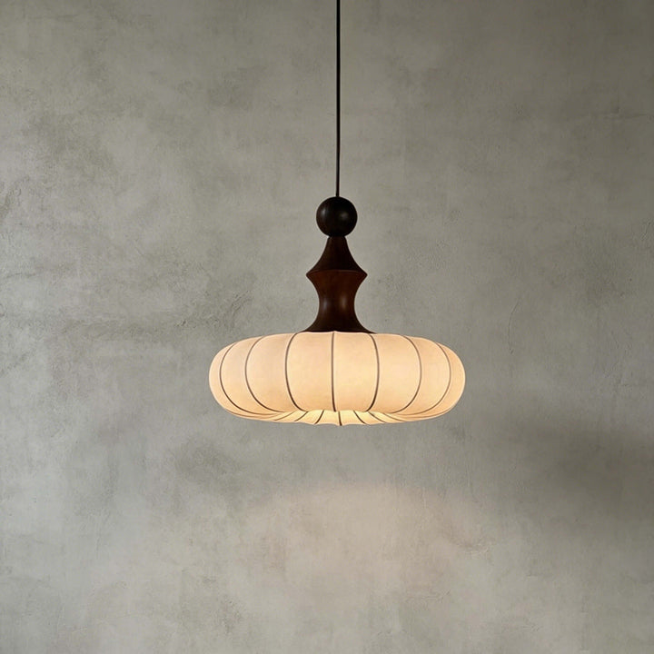 Senna Pendant Light - Japanese Bedside Silk Lantern Shade Light | Vinlighting