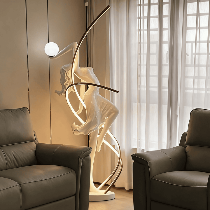 Seralya Sculpture Floor Lamp – Art Deco Sculpture Lighting